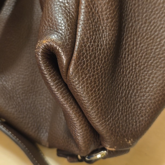 Coach Brown Pebbled Leather Shoulder Bag - Picture 11 of 11